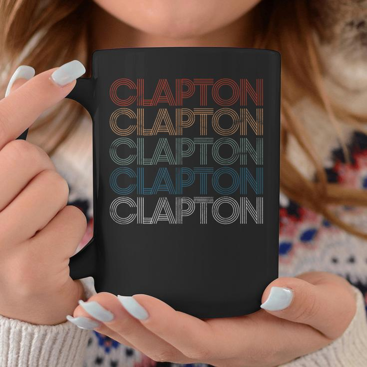 Clapton Name Retro Vintage Coffee Mug Funny Gifts