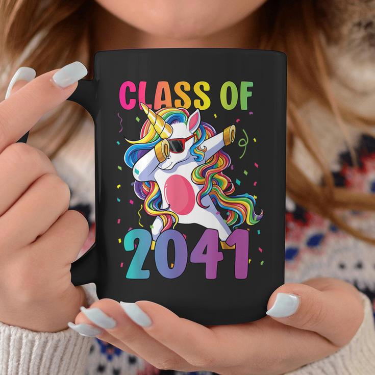 Class Of 2041 Girls Dabbing Unicorn Grow With Me Coffee Mug Unique Gifts