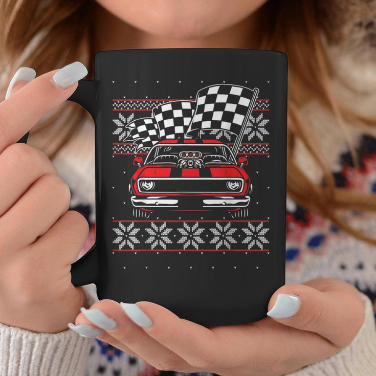 Classic Muscle Car Guys Matching Ugly Christmas Car Racing Coffee Mug Unique Gifts