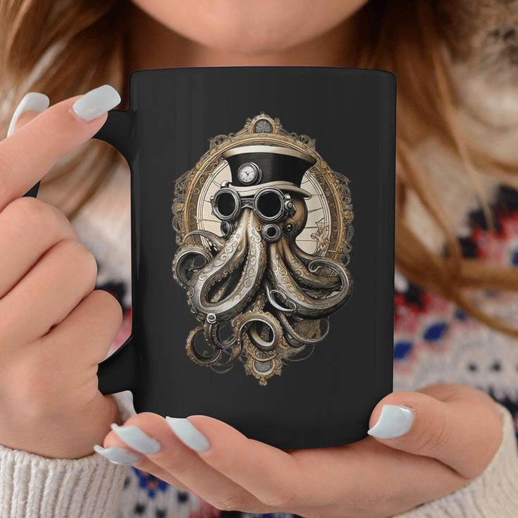 Classic Steampunk Octopus Retro Vintage Funky Fun Graphic Coffee Mug Unique Gifts