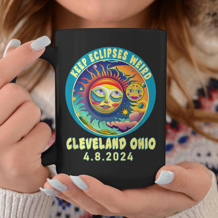 Cleveland Oh Solar Total Eclipse April 2024 Ohio Coffee Mug Unique Gifts