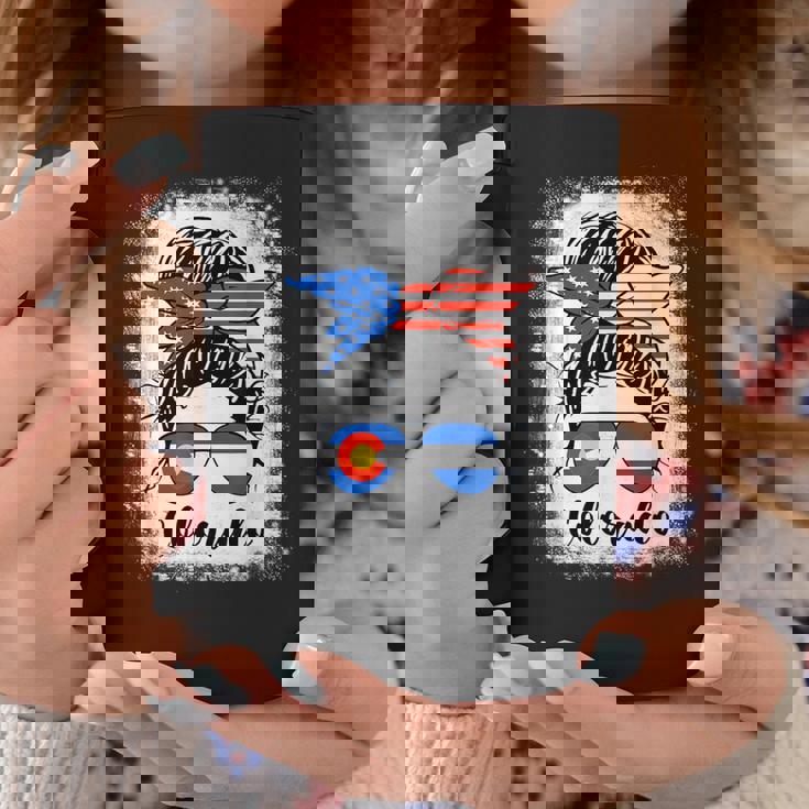 Colorado State Flag Sunglasses Mom Messy Bun Hair Girl Coffee Mug Unique Gifts Colorado State Flag Sunglasses Mom Messy Bun Hair Girl Coffee Mug Unique Gifts