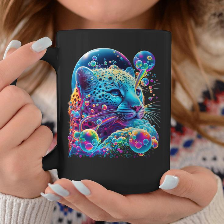 Colorful Rainbow Cheetah Graphic Coffee Mug Unique Gifts