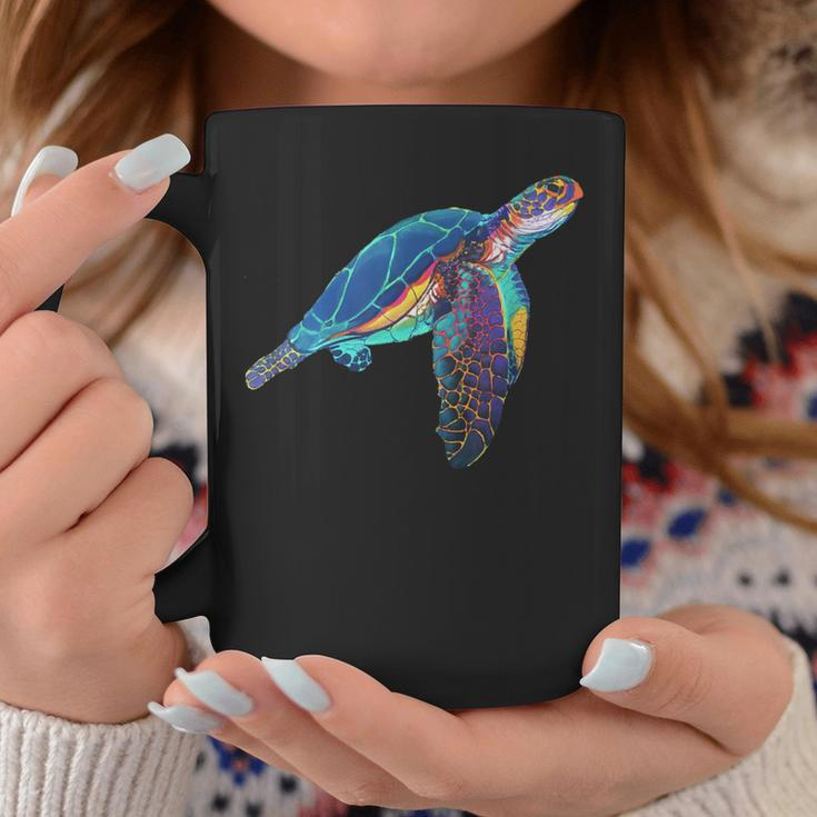 Colorful Sea Turtle Watercolor Lover Dad Mom Coffee Mug Unique Gifts