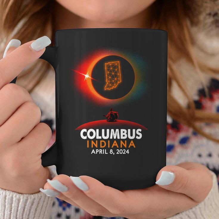Columbus Indiana Total Solar Eclipse 2024 Coffee Mug Unique Gifts