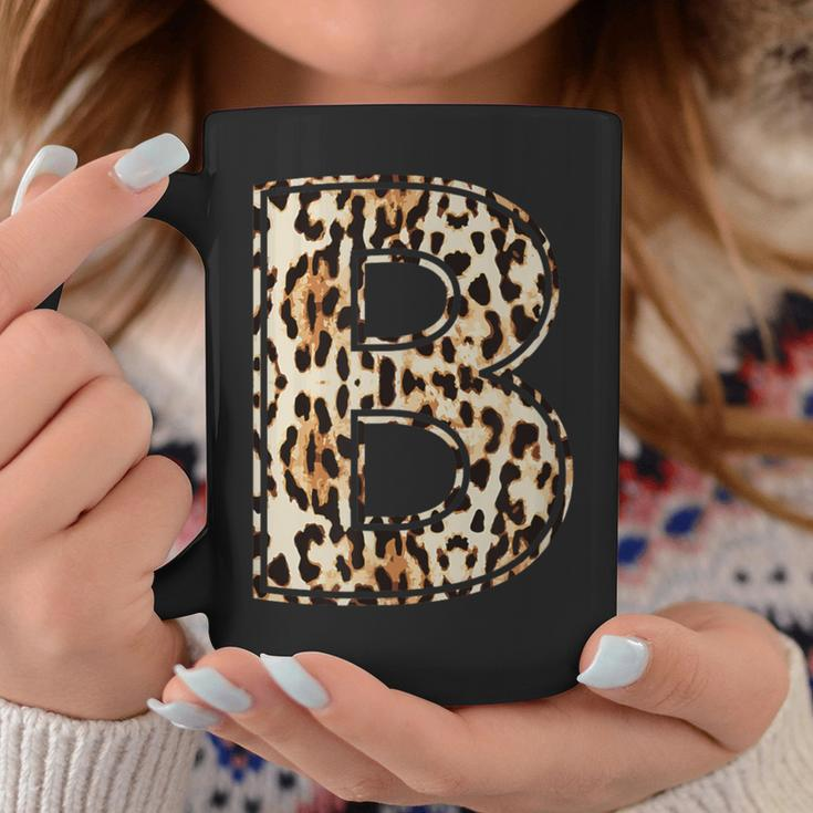 Cool Letter B Initial Name Leopard Cheetah Print Coffee Mug Unique Gifts