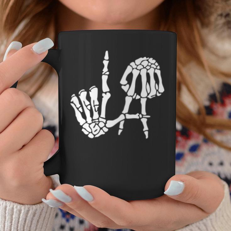 Cool Los Angeles With Skeleton La Sign Coffee Mug Unique Gifts