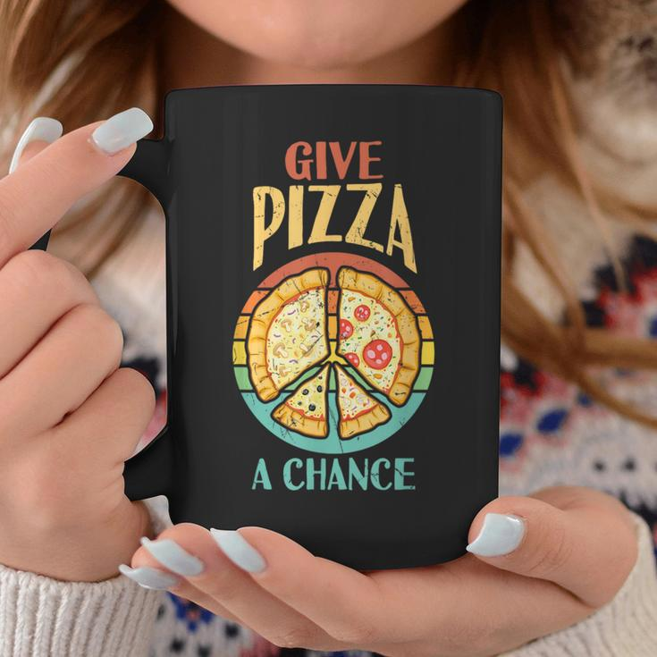 Cool Peace Give Pizza A Chance Pizza Lovers Coffee Mug Unique Gifts