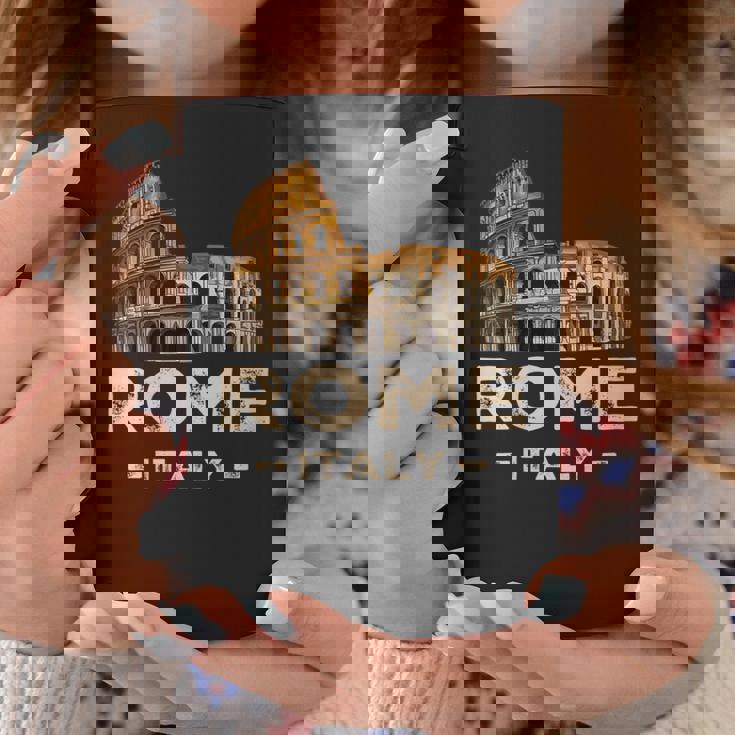 Coolintage Roma Italia Coliseo Souvenirs Roma Italia Cuello Taza de café Regalos divertidos