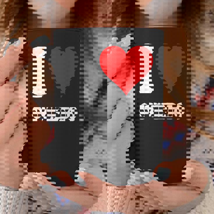 Corazón Rojo Me Encanta Oviedo Taza de café Regalos divertidos