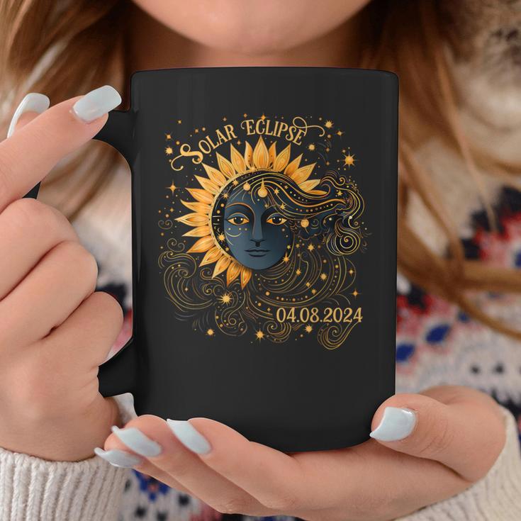 Cosmos Girl Total Solar Eclipse Watching April 8 2024 Coffee Mug Unique Gifts