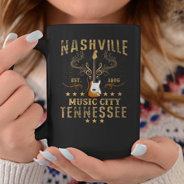 Country Music City Nashville Guitar Tennessee Vintage Coffee Mug Unique Gifts