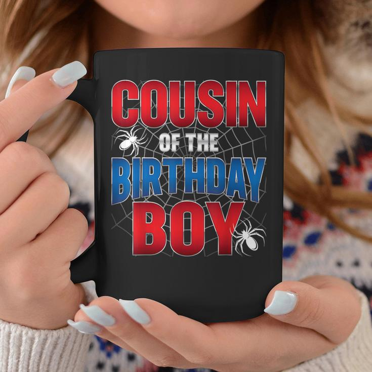Cousin Of The Birthday Boy Costume Spider Web Birthday Party Coffee Mug Funny Gifts