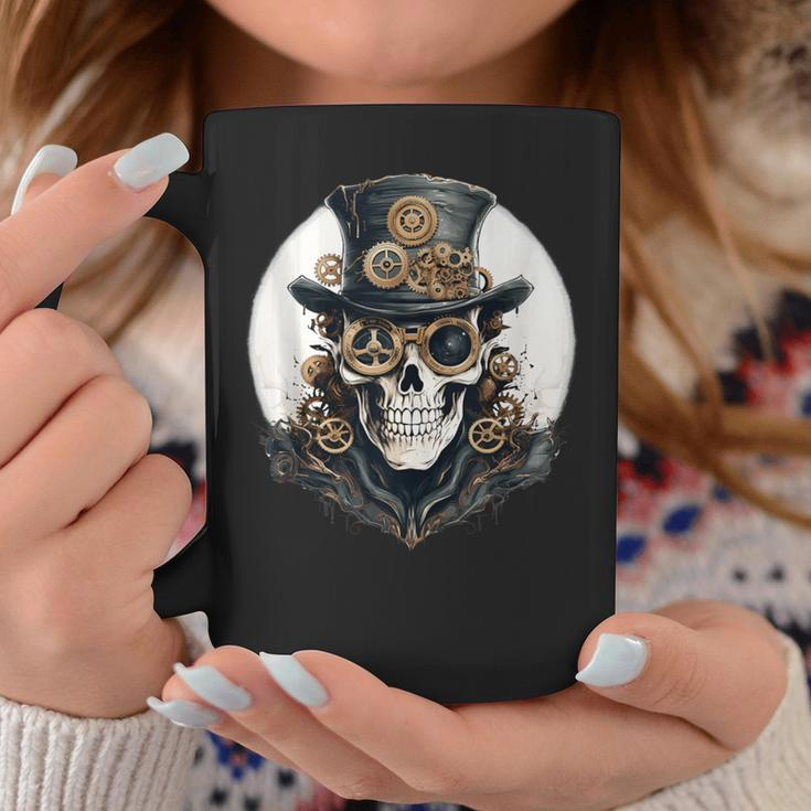 Creepy Steampunk Skulls And Gears Inspiration Graphic Coffee Mug Unique Gifts