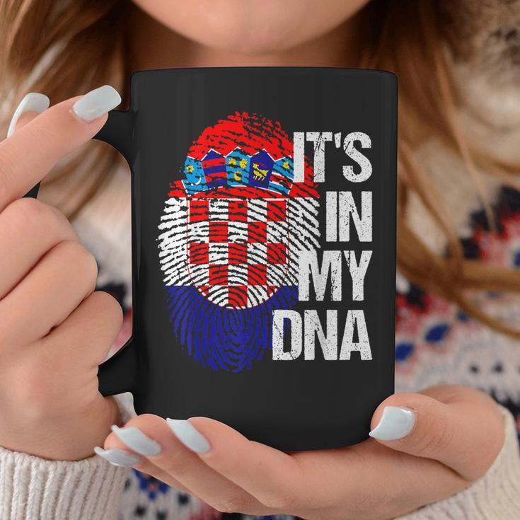 Croatia Hrvatska Flag Home Roots Fingerprint Dna Tassen Lustige Geschenke