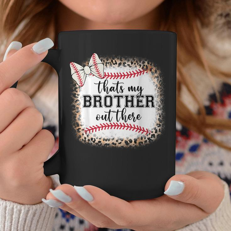 Cute Baseball Sister Thats My Brother Out There Toddler Girl Coffee Mug Unique Gifts