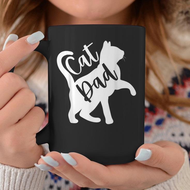 Cute Cat Dad Fathers Day Kitty Daddy Papa Coffee Mug Unique Gifts