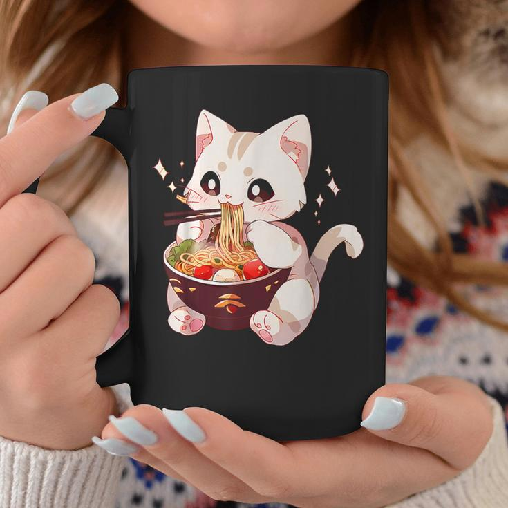 Cute Cat Ramen Noodles Kawaii Anime Girls N Japanese Food Coffee Mug Funny Gifts