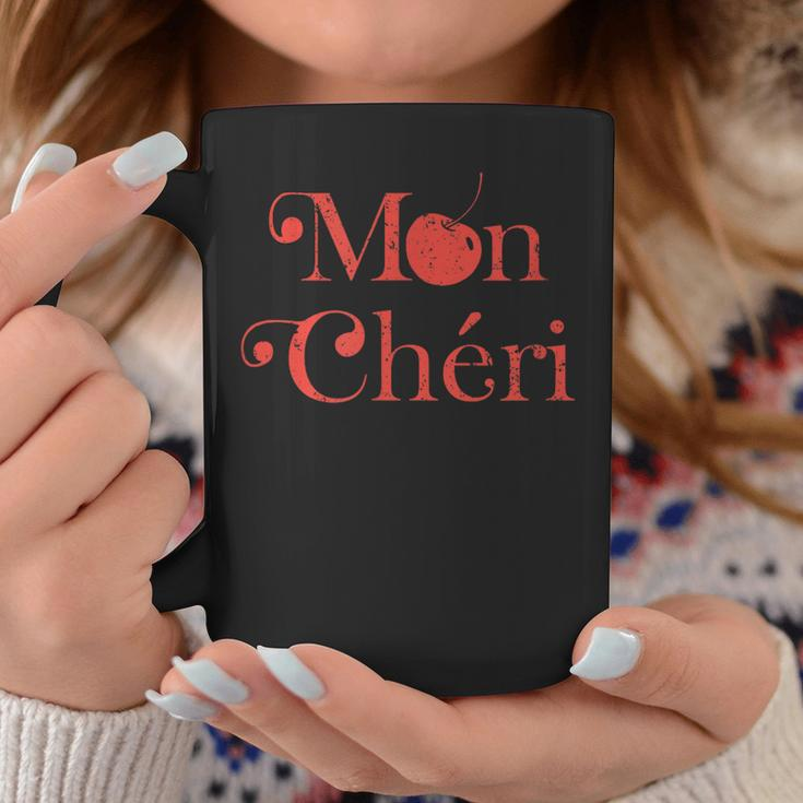 Cute Cherry Mon Cheri France Slogan Travel Tassen Lustige Geschenke
