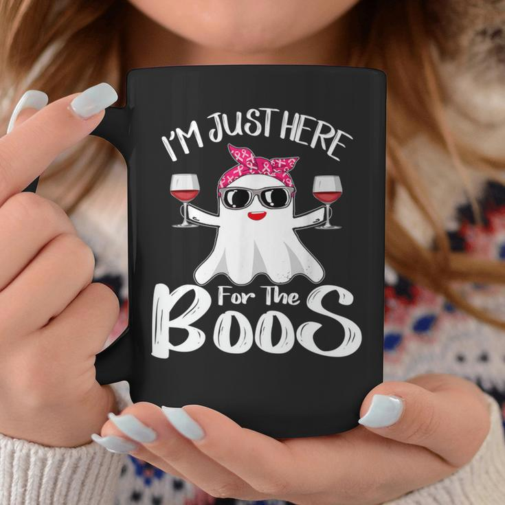 Cute Ghost Wine Halloween I'm Just Here For The Boss Coffee Mug Unique Gifts