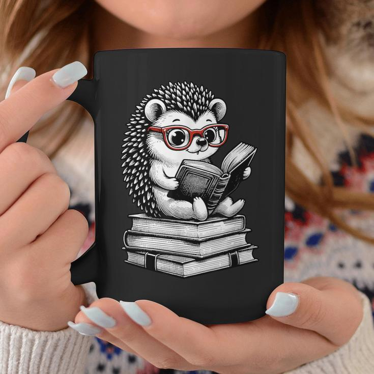 Cute Hedgehog Book Nerd Readers Coffee Mug Personalized Gifts