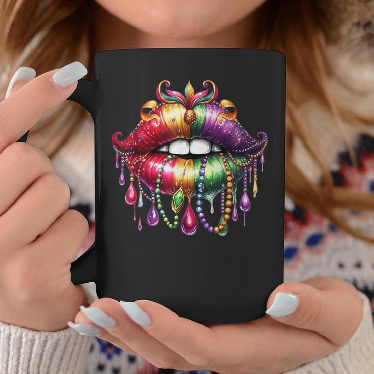 Cute Lips Mardi Gras For Girls Carnival Party Coffee Mug Funny Gifts