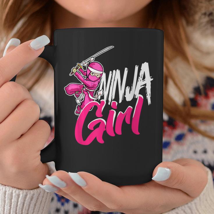 Cute Ninja Fighter Costume Ninja Girl Coffee Mug Unique Gifts