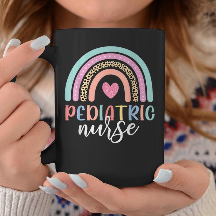 Cute Pediatric Nure Peds Nurse Nursing School Team Rainbow Coffee Mug Unique Gifts