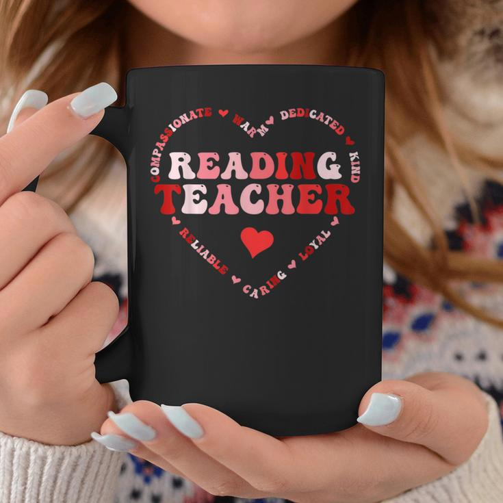 Cute Reading Teacher Valentines Day Heart Coffee Mug Personalized Gifts