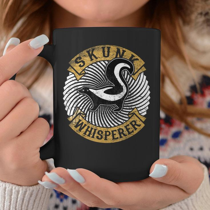 Cute Skunk Whisperer Disressed Love Skunks Coffee Mug Unique Gifts