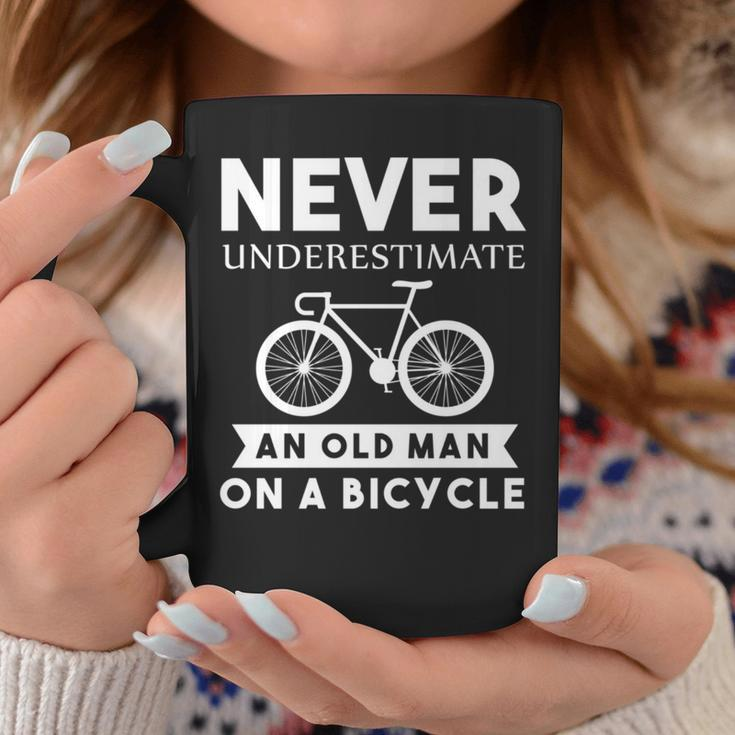 Cyclist Never Underestimate An Old Man Bicycle Coffee Mug Funny Gifts