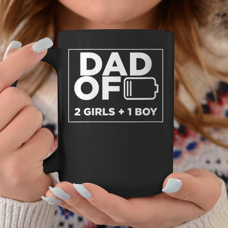 Dad Of 2 Girls 1 Boy Fathers Day For Dad Men Coffee Mug Unique Gifts