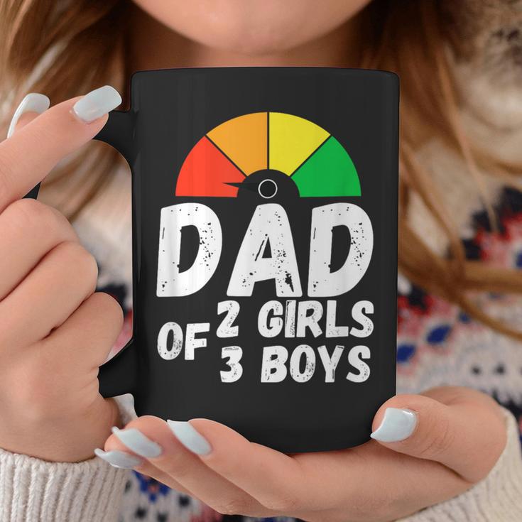 Dad Of 2 Girls 3 Boys From Daughter From Son On Father's Day Coffee Mug Unique Gifts