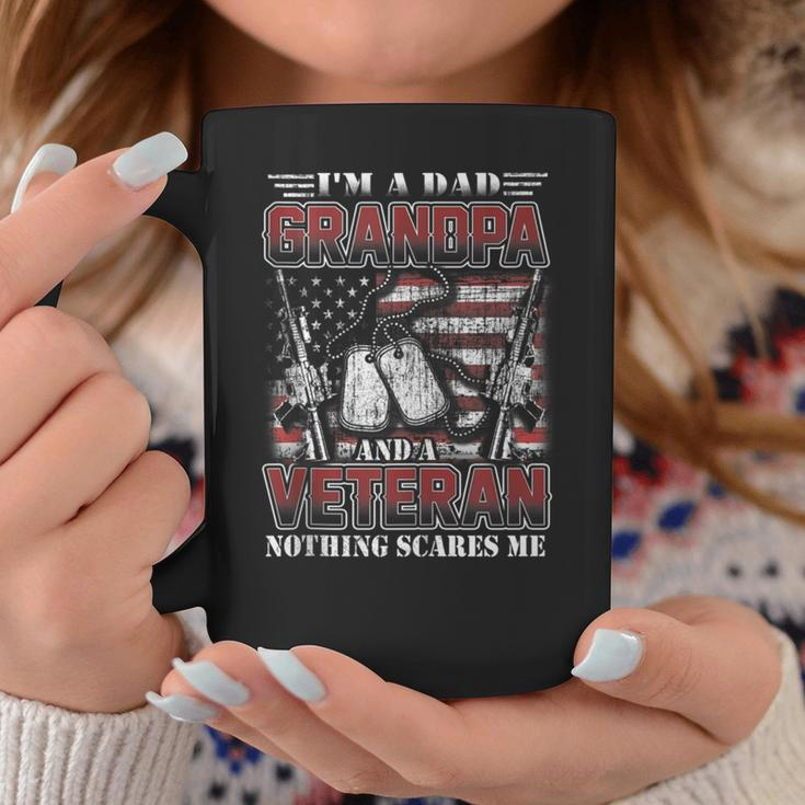 A Dad Grandpa And A Veteran Nothing Scares Me Us Pride Coffee Mug Unique Gifts