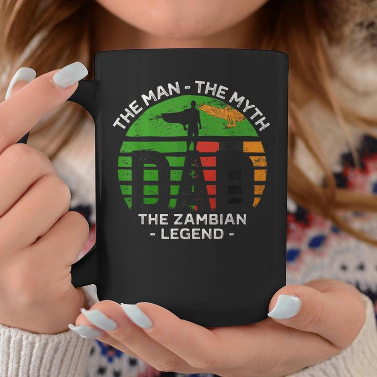 Dad The Man The Myth The Zambian Legend Zambia Vintage Flag Coffee Mug Unique Gifts