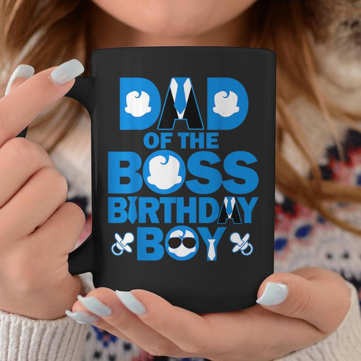 Dad And Mom Of The Boss Birthday Boy Baby Family Party Coffee Mug Funny Gifts