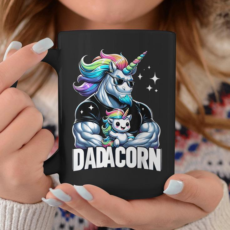 Dadacorn Unicorn Dad And Son Daughter Papa Father's Day Coffee Mug Funny Gifts