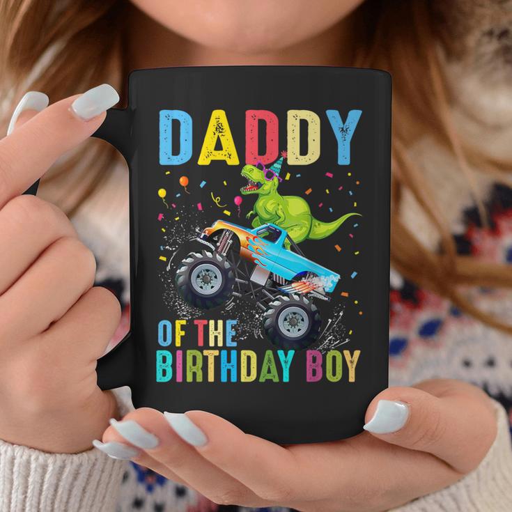 Daddy Of The Birthday Boy Dinosaur Monster Truck Birthday Coffee Mug Unique Gifts