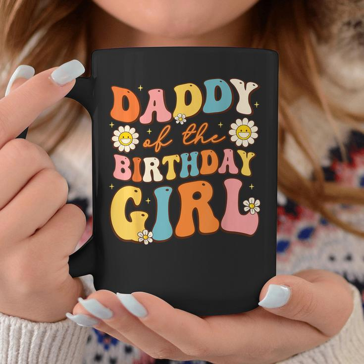 Daddy Of The Birthday Girl Daughter Groovy Dad Retro Theme Coffee Mug Unique Gifts