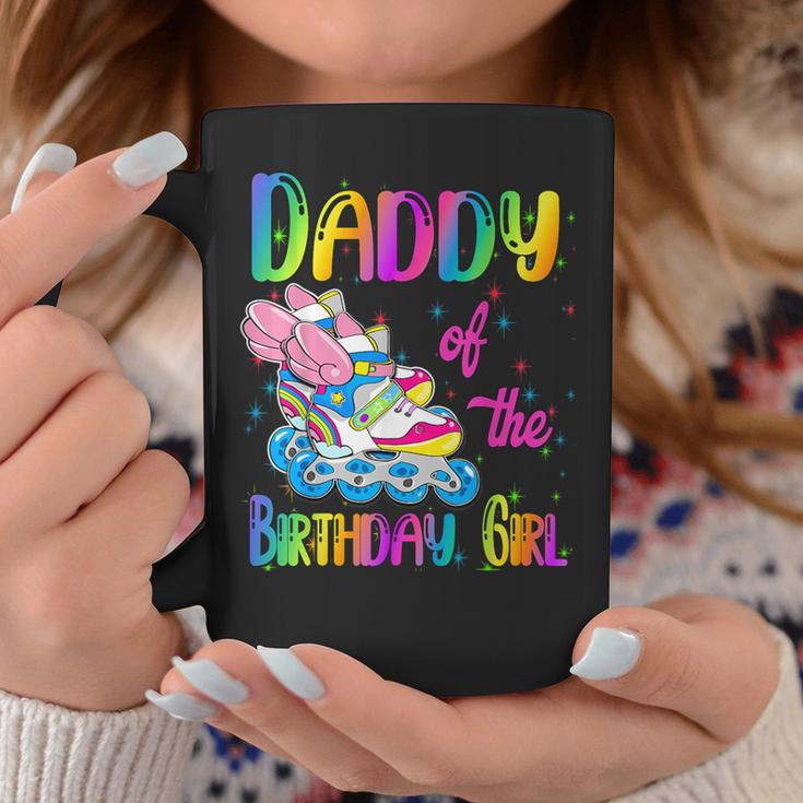 Daddy Of The Birthday Girl Rolling Skate Family Party Coffee Mug Unique Gifts