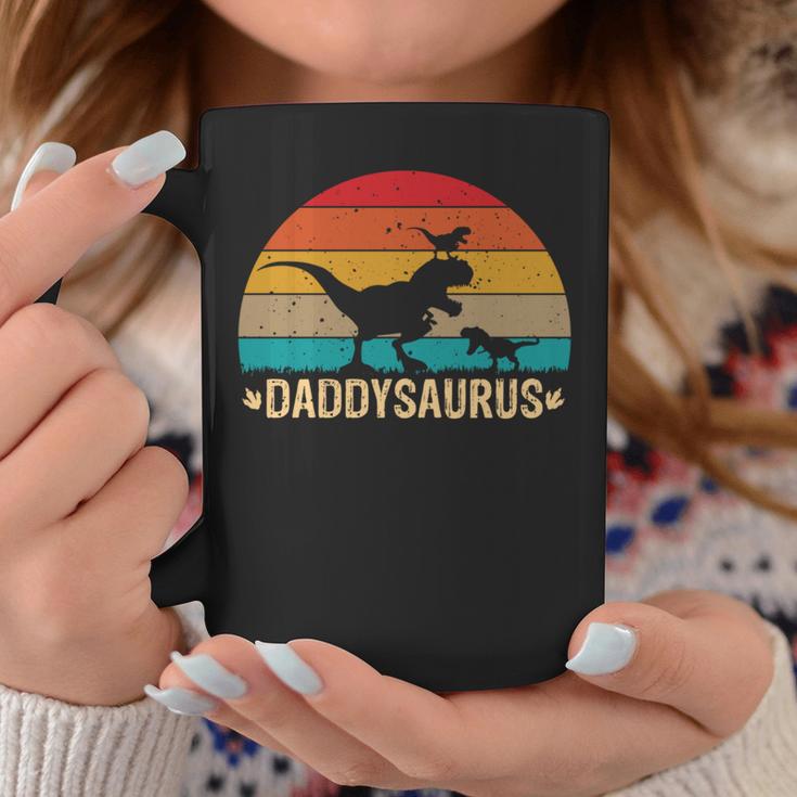 Daddy Saurus T-Rex Retroatertag Dinosaurier Papa T-Rex Tassen Lustige Geschenke