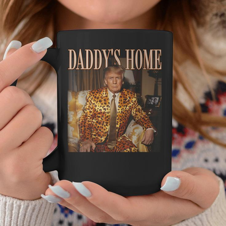 Daddy's Home Trump Trump 2024 Leopard Maga Coffee Mug Funny Gifts