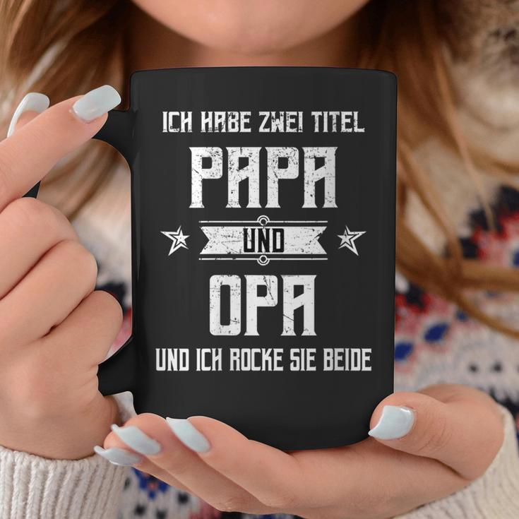 Damen Ich Habe Zwei Titel Papa Und Opa Und Rocke Beide Geschenk Mit-Ausschnitt Tassen Lustige Geschenke