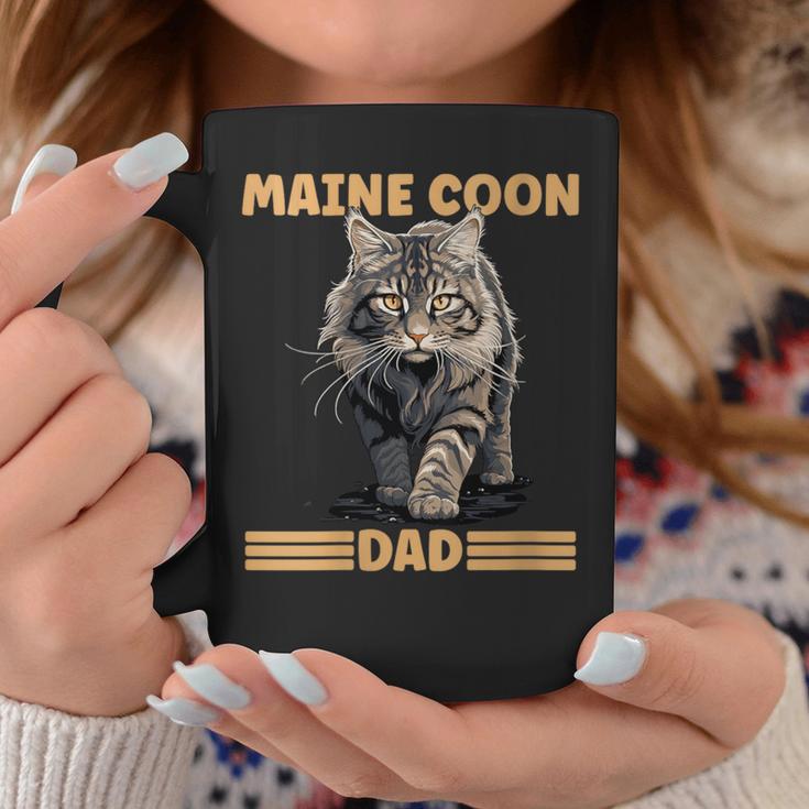 Damen Maine Coon Papa Katzenliebhaber Maine Coon Dad Mit-Ausschnitt Tassen Lustige Geschenke