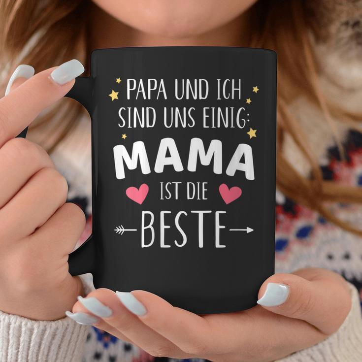 Damen Papa Und Ich Sind Uns Einig Mama Ist Die Beste Mit-Ausschnitt Tassen Lustige Geschenke