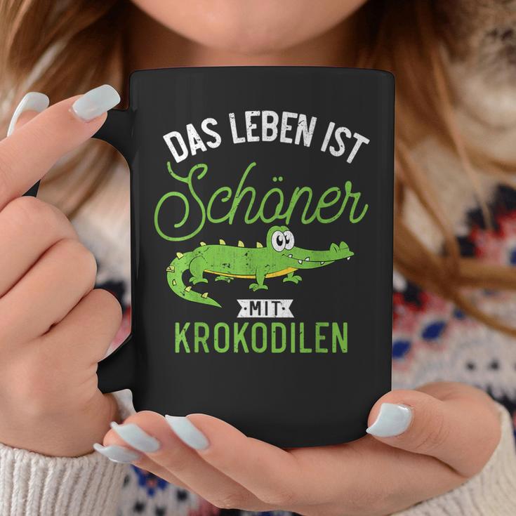 Das Leben Ist Schöner Mit Krokodilen Zoo Animal Crocodile Tassen Lustige Geschenke