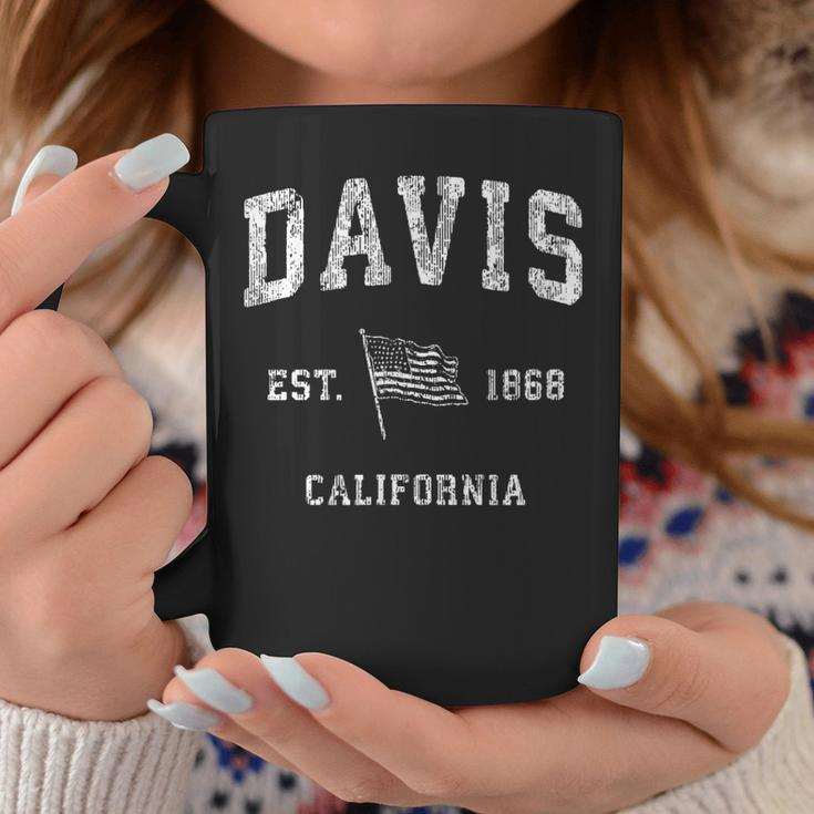 Davis California Ca Vintage Us Flag Sports Coffee Mug Unique Gifts