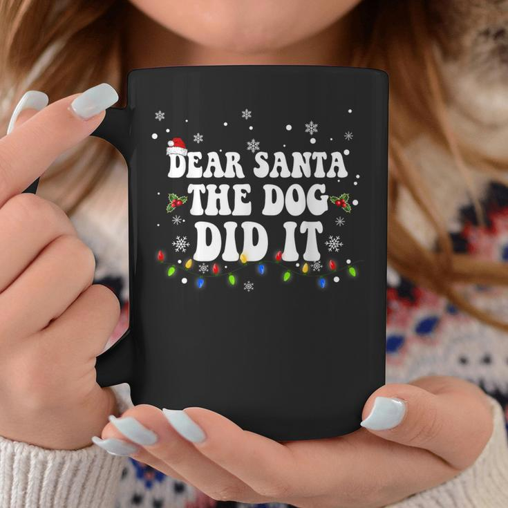 Dear Santa The Dog Did It Christmas Pjs Family Matching Coffee Mug Unique Gifts