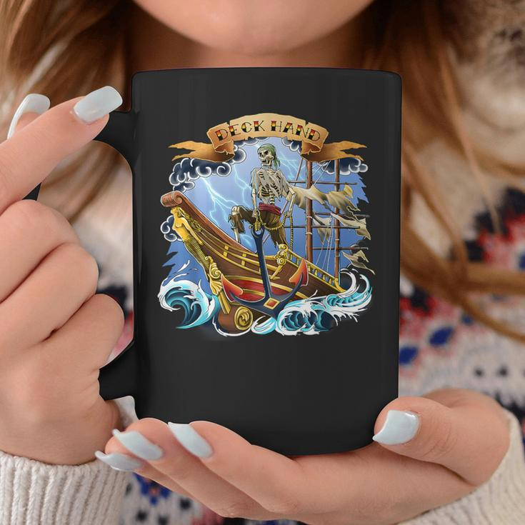 Deck Hand Boaters Old School Tattoo Style Coffee Mug Unique Gifts