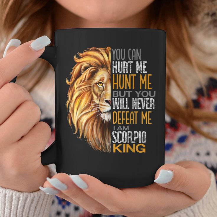 Never Defeat Me Strong Scorpio King Dads Zodiac Coffee Mug Unique Gifts